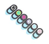 SHINEOFI 6 PCS Paw Pattern Webcam Cover Slide Anti-hacking Privacy Protector for Laptop Tablet Computer Material Camera Shield