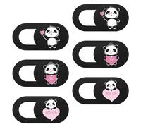 SHINEOFI 6 PCS Webcam Cover for Laptop Tablet Cute Panda Pattern Privacy Protection for Computer Mobile Devices Portable Design to Prevent Peeping and Lens Exposure