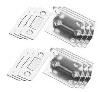 SHINEOFI 6 Set Shaped Magnetic Cabinet Door Catch Ultra-Thin Adhesive Wardrobe and Drawer Magnet Catch for Sliding Doors Strong Holding Force Invisible Design in Silver