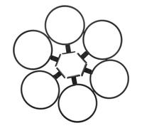 SHINEOFI 6 Sets Metal Wall Plant Holder Brackets with Screws Sturdy Flower Pot Rings for Indoor Outdoor Use Space-Saving Wall-Mounted Plant Frames for Home Garden Decor