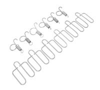 SHINEOFI 6 Sets Silver Cage Door Spring Hooks for Rabbit Hutch Practical Lightweight Fixed Door Hangers with Pull Ring Design Easy Install and Portable