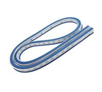 SHINEOFI 60cm Double-sided Ruler Measuring Tape for Tailors Flexible Curve Dressmaking Tool Raised Edges