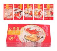 SHINEOFI 60pcs Lunar Year Red Envelopes Vietnamese Year Horse Money Packets for Cash Elegant Paper Design for Spring Festival Blessings and Cultural Traditions