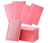 SHINEOFI 60pcs Pink Bubble Mailers Self-Seal Padded Shipping Bags 12x18+4cm Cushioned Envelopes for Mailing Packaging Clothing Protection