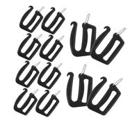 SHINEOFI 60pcs Plastic Open Hook Adjustable Clips Replacement Backpack Button Clips for Webbing Straps Suitcase Luggage Hardware