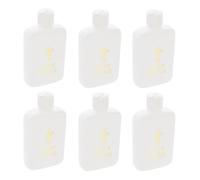 SHINEOFI 6pcs 100ml Refillable Holy Water Bottles with Easter Cross Design, White Plastic Christian Baptism and Exorcism Bottles for Church and Party Use