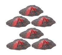 SHINEOFI 6pcs 3.5cm Plastic Volcano Model Set Simulated Volcano Ornaments for Science Education and Experiments Realistic Fake Volcanic Eruption Decorations for Classroom and DIY Projects