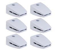 SHINEOFI 6pcs Aluminum Alloy Glass Clamp for Office Desk Divider, Adjustable Screws, Flat Bottom Design, Fits 2-15mm Glass or Wooden Baffle, for Creating Private Workstations in Offices