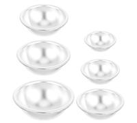 SHINEOFI 6pcs Anodized Aluminum Round Ball Molds with Small to XXXL Sizes for DIY Cake Baking and Craft Making in Kitchen