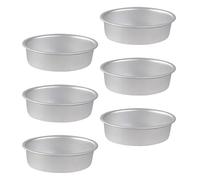 SHINEOFI 6pcs Anodized Oval Egg-Shaped Cake Pans Non-Stick Aluminum Alloy Cheesecake Molds Baking Pudding Jelly Pans for Oven Use