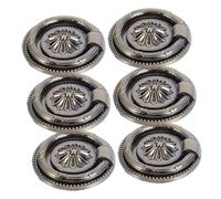 SHINEOFI 6pcs Antique Cabinet Pulls Zinc Alloy Retro Drawer Handles with European Carved Floral Pattern Single Hole Round Knobs for Kitchen Cabinets Wardrobes Dresser