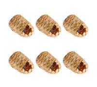 SHINEOFI 6pcs Bamboo Bird Shelter with Hooks Handmade Woven Bird Nest Box Simple and Elegant Rustic Style outside Your Home or Hooked on Your Porch