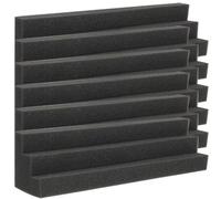 SHINEOFI 6pcs Black Acoustic Bass Trap Sponge Panel for Vocal and Rehearsal Rooms, Noise Reduction and Acoustic Control Soundproof Pad with Simple High-end Design for Studio and Ktv Walls