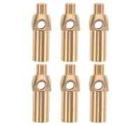 SHINEOFI 6pcs Brass Gas Burner Nozzle Kit for Bbq Camping Outdoor Cooking Precision Engineered Jet Nozzles for Stable Spray and Versatile Use with Gas Cylinder Fitting
