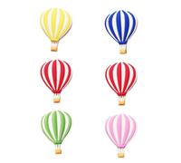 SHINEOFI 6pcs Cartoon Colorful Hot Air Balloon Refrigerator Magnets Soft PVC Fridge Stickers for Kitchen Decoration and Whiteboard Notes Storage