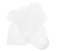 SHINEOFI 6pcs Clear Plastic Mesh Sheets Heart Shape for Bag Making Sturdy Canvas Mesh Crafting Accessories DIY Embroidery Crochet Purse Projects