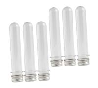 SHINEOFI 6pcs Clear Shoelace Storage Tubes Portable Plastic Organizer Transparent Tie Storage Jars for Tangle Lace Management and Easy Color Identification