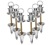 SHINEOFI 6pcs Copper Pendulum Spiritual Dowsing Divination Pendants for Balancing Energy and Positive Answers Versatile Hanging Accessories for Meditation and Necklace Use