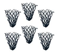 SHINEOFI 6pcs Cotton Billiard Drop Ball Net Bag for Pool Table Pockets, Black Mesh Holder that Catches Billiard Balls, Sturdy and Not Easy to Deform, for Installation a Pool Table