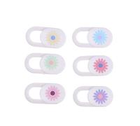 SHINEOFI 6Pcs Cute Flower Pattern Webcam Privacy Cover for Laptop Phone Tablet Ultra Thin Design Durable Material for Protecting Your Privacy