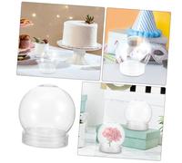 SHINEOFI 6pcs DIY Clear Water Globes with Screw Caps for Craft Making Pet Plastic Snow Globe Kits for Creative Decorative Projects and