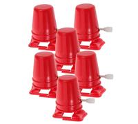 SHINEOFI 6pcs DIY Creative Arts for Interactive Mechanical Craft with Pearl Snowflake Clay for Group Activities Red