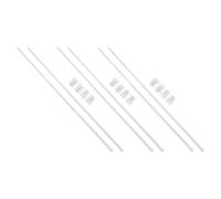 SHINEOFI 6pcs Extendable Shower Curtain Rod Set 40-70cm Telescopic Non-slip Tension Rods with 12 White Hooks for Bathroom, Closet, Window, No-drill Installation