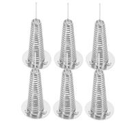 SHINEOFI 6Pcs Felt Doll Display Stand with Silver Pointed Base Multi Functional Needle Felting Holder Rack for Small Felt Dolls and Model Support Compact for Craft Display and Storage