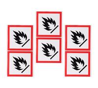 SHINEOFI 6pcs Fire Safety Stickers Pvc Warning Mark Garbage Fire Sticker for Trash Cans and Trash Bins Continuous Reminder for Streets and City Sanitation
