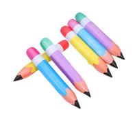 SHINEOFI 6pcs Giant Inflatable Pencil Balloons PVC Classroom Party Favor Decorations Back to School Graduation Supplies in Yellow Blue Purple