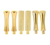 SHINEOFI 6pcs Gold Stainless Steel Pet Hair Clipper Tail Nails, Scissor Tail Nail Parts Set with Knurled and Straight Designs for Professional Pet Grooming, Suitable for Cats and Dogs