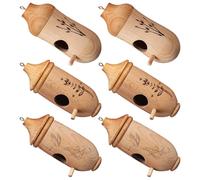 SHINEOFI 6pcs Hanging Wooden Hummingbird Houses outside Garden with Optimized Nesting Chamber and Rustic Decorative Hut Design, Supports Multiple Wild Birds in Backyard or Window