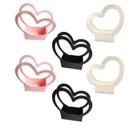 SHINEOFI 6pcs Heart Shaped Flower Packing Boxes for Gypsophila and Roses, Kraft Paper Bouquet Packaging Box with Wear Resistant and Multifunctional Features, for Florists and Random Color