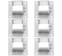 SHINEOFI 6pcs Heavy Duty Stainless Steel Post Base for Handrail and Fence with Square 1.2" .2" Anchor Bracket and Screws, Sturdy Installation for Municipal Project Installations and Public