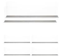 SHINEOFI 6Pcs Magnetic Shelf Dividers Transparent PVC Storage Separators for Closet Cabinet Organization Commodity Classification Boards for Home and Supermarket Shelving