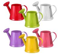 SHINEOFI 6pcs Miniature Watering Can Set, Mini Watering Pot for Indoor Plants, Decorative Garden Theme Parties Photo Props for Kids, Home Decor