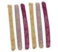 SHINEOFI 6pcs Natural Rabbit Treats Chew for Small Pets Timothy Grass Molar Sticks for Bunnies Guinea Pigs Hamsters Healthy Teeth Grinding Snacks Promotes Exercise