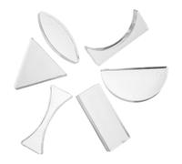 SHINEOFI 6pcs Optical Acrylic Lens for Physics Experiments Includes Triangular Semicircular Rectangular Concave and Convex Lenses Laboratory Equipment for Teaching Reflection and Refraction
