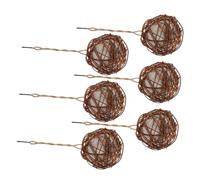 SHINEOFI 6pcs Parrot Hanging Chewing Natural Bird Cage Accessories for Parakeets Cockatiels Small Parrots with Fun Swing Design Sturdy Easy to Clean Shredding Chew Treats