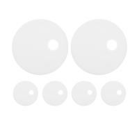 SHINEOFI 6pcs Plastic Toilet Seat Hinge Bolt Covers Caps for Bathroom Use, White Decorative Plastic Bolt Caps Preventing Seat Wobble with Polished Look and Elegant Design,