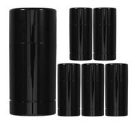 SHINEOFI 6pcs Portable Refillable Empty Containers for Face Cream and Lip Cream, 50g Black Pp Plastic, Not Easy to Deform or Break, for Business Trip or Camping Use