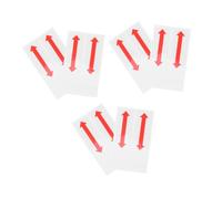 SHINEOFI 6pcs Red Double Arrow Safety Warning Stickers with Removable Adhesive High Visibility Directional Floor Decals for Equipment and Facility Use