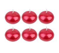 SHINEOFI 6pcs Red Floating Candles for Wedding and Proposal Smokeless Paraffin Mini Candles with High Purity and Density for Special Occasions