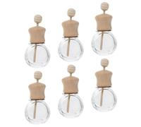 SHINEOFI 6pcs Reusable Car Aroma Diffuser Bottles 10ml with Vent Clip, Automotive Fragrance Diffuser for Car Interior and Household Air Freshener