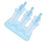 SHINEOFI 6pcs Round Blue Ice Pop Molds Set, Plastic Homemade Ice Cream Maker, Mini Candy and Pudding Moulds for Summer DIY Chilled Treats