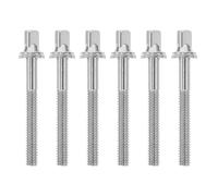 SHINEOFI 6pcs Silver Iron Drum Tension Rods Snare Drum Accessories Hardware Kit for Repair Versatile Use Essential Percussion Tuning Screws Spare Parts