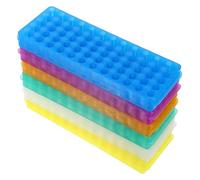 SHINEOFI 6Pcs Test Tube Rack Holder 0.5/1.5/2Ml Double-Sided Pcr Centrifuge Tube Organizer 60-Well Storage Display for Laboratory and Scientific Use