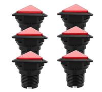 SHINEOFI 6pcs Triangle LED Push Button Switch with Micro Switch Plastic Self-resetting Illuminated Buttons for Arcade Video Games