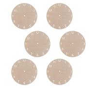 SHINEOFI 6pcs Wooden Clock Face for DIY Projects, Round Unfinished Wood Dial 23cm with Arabic Numerals, Easy Assembly and Personalising for Home and Office Crafting