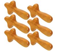 SHINEOFI 6pcs Wooden Cross Decor for Home and Church, Small Compact Cross Shaped Crafts Round Edges, Safe to Touch, for Bedroom Decoration and Christian Collection